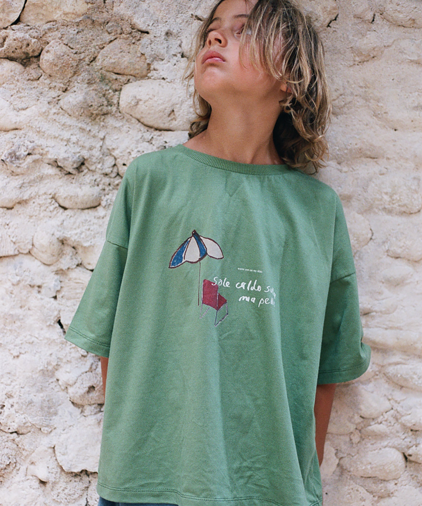 Illoura the Label - Warm Sun Artist Collab Tee - Hunter