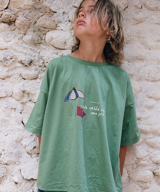 Illoura the Label - Warm Sun Artist Collab Tee - Hunter