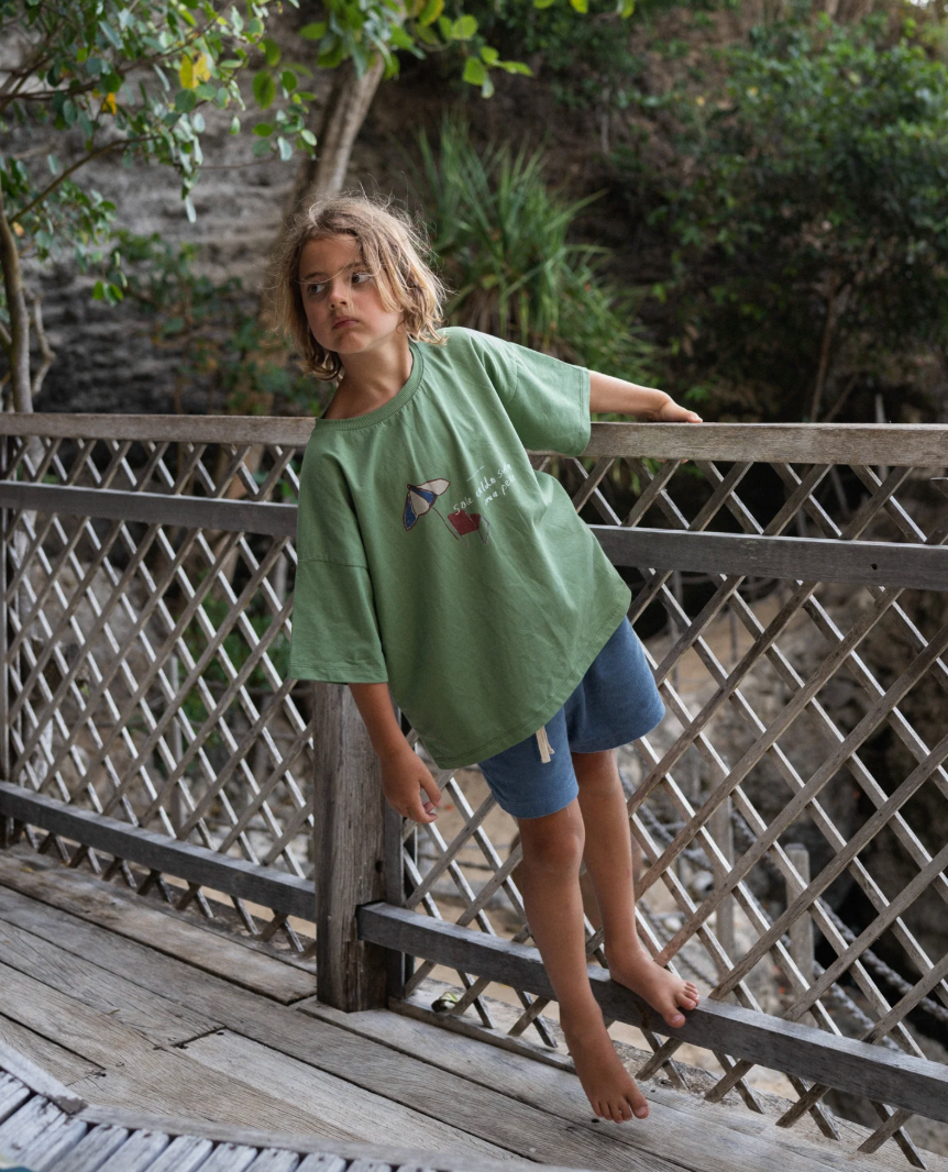 Illoura the Label - Warm Sun Artist Collab Tee - Hunter