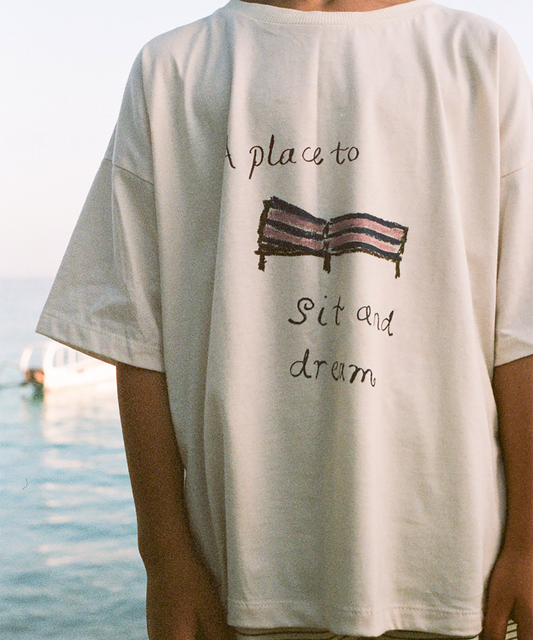 Illoura the Label - Sit & Dream Artist Collab Tee - Natural