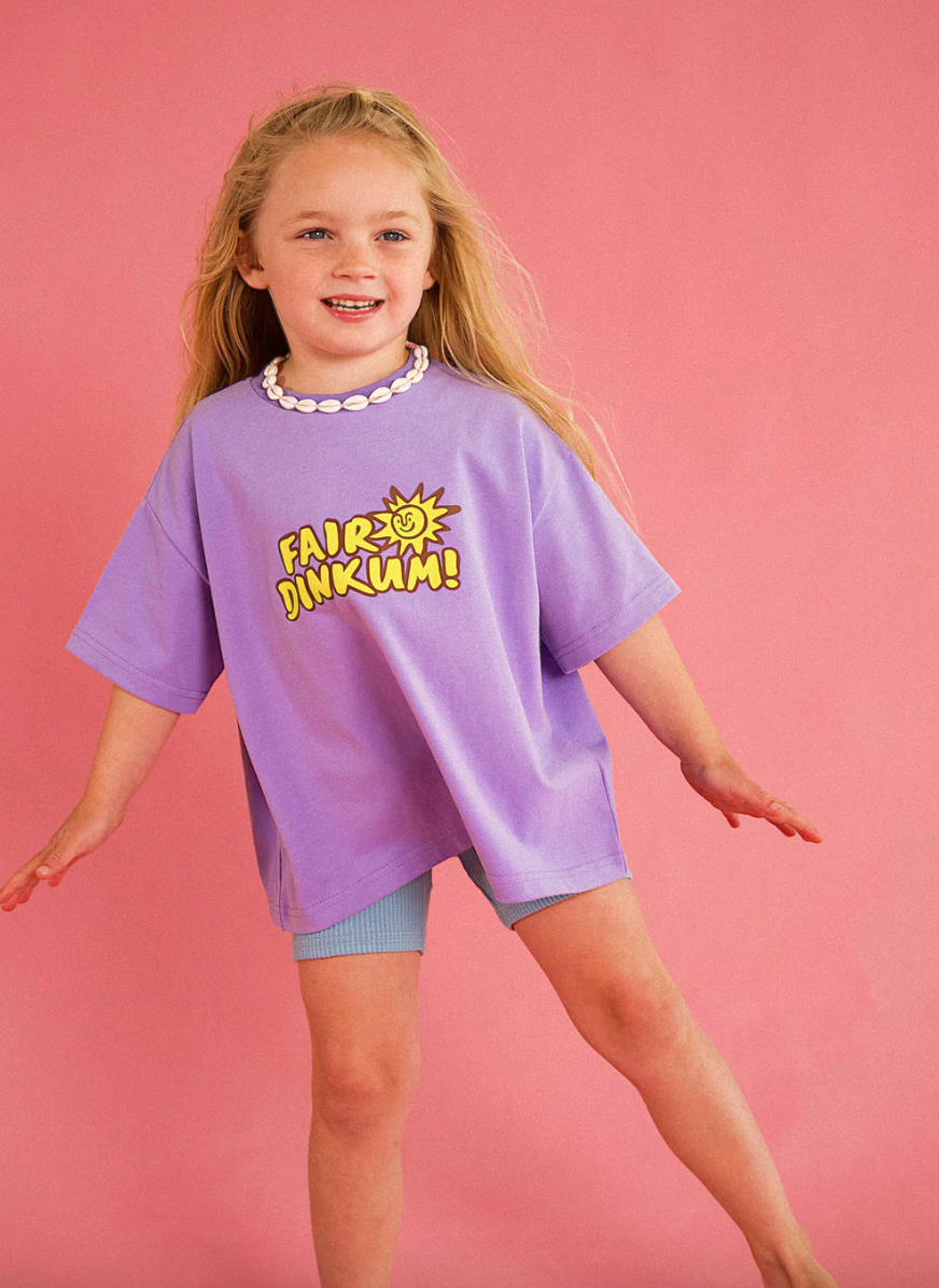 Lenn Label - Fair Dinkum Tee - Lavender