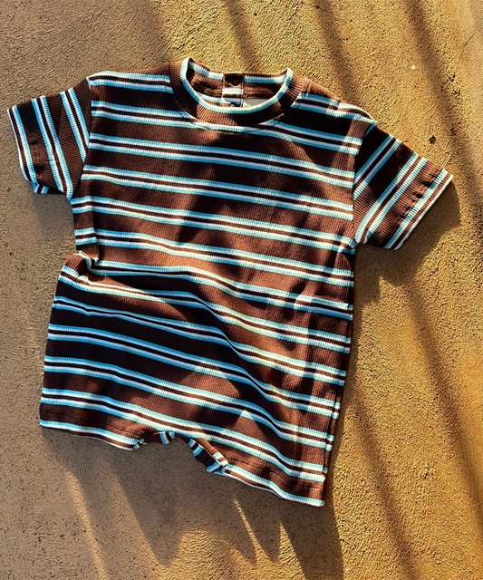 Loaila - Rib Romper - Midnight tide stripe