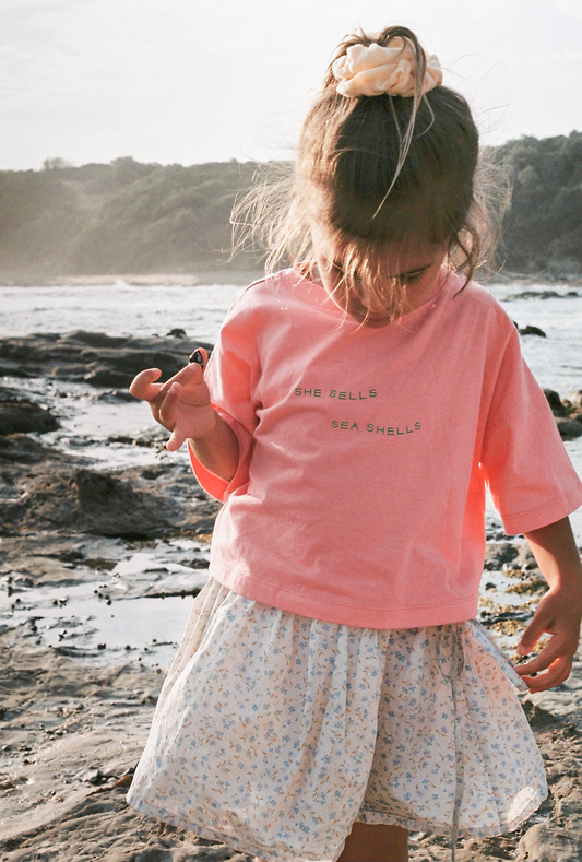 Illoura the Label - She Sells Sea Shells Tee - Peony