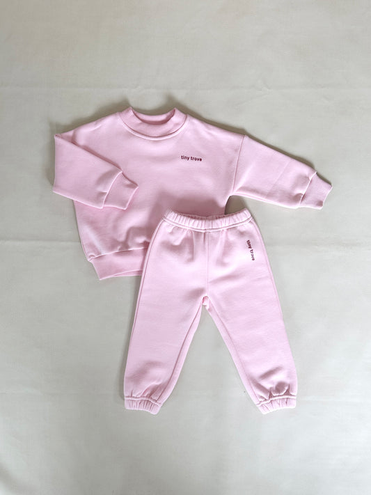 Tiny Trove - Woodie 3D Logo Tracksuit - Pink