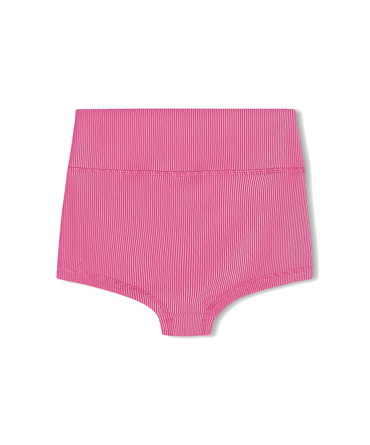 Zulu & Zephyr - Mini Stripe Rib Boy Short - Shell Pink