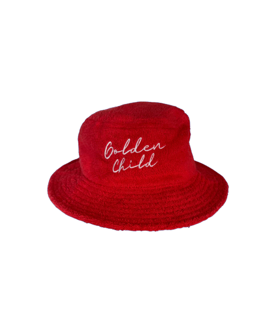 Golden Child - Brimmed Terry Hat - Racer Red