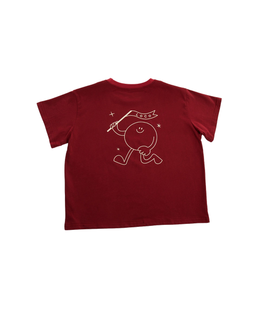 Little the Label - The Crazy Flag Lou Tee - Cherry Cola