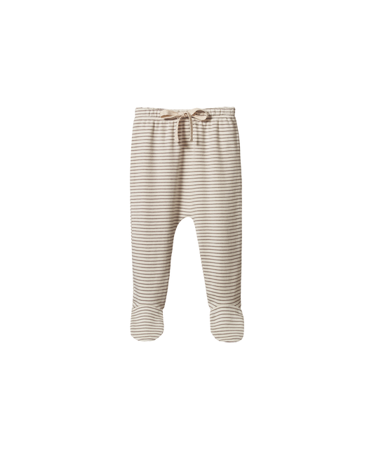 Nature Baby - Footed Rompers - Mushroom Stripe