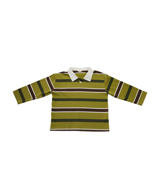 Little the Label - The Rae Rugby Jersey - Avocado Stripe