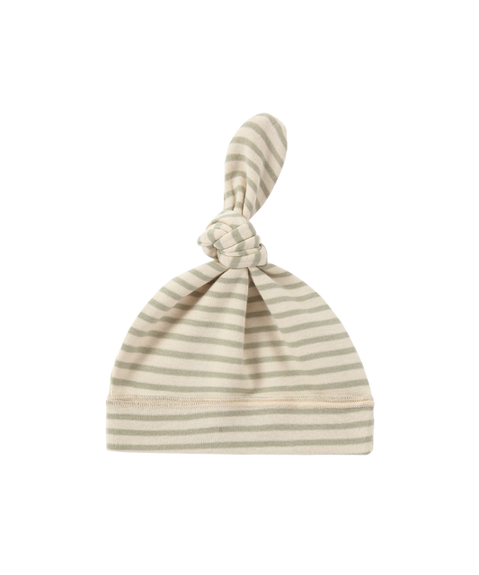 Susukoshi - Knotted Hat - Sage Stripes