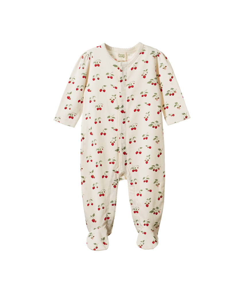 Nature Baby - Lucy Suit - Strawberry Blush Print