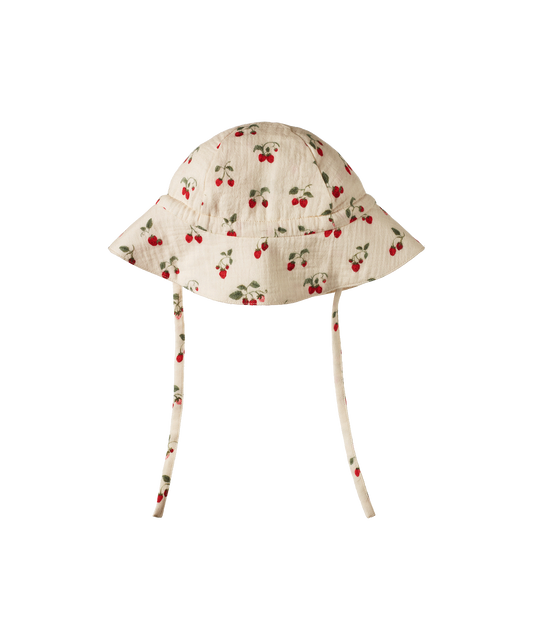 Nature Baby - Muslin Sunhat - Strawberry Blush Print