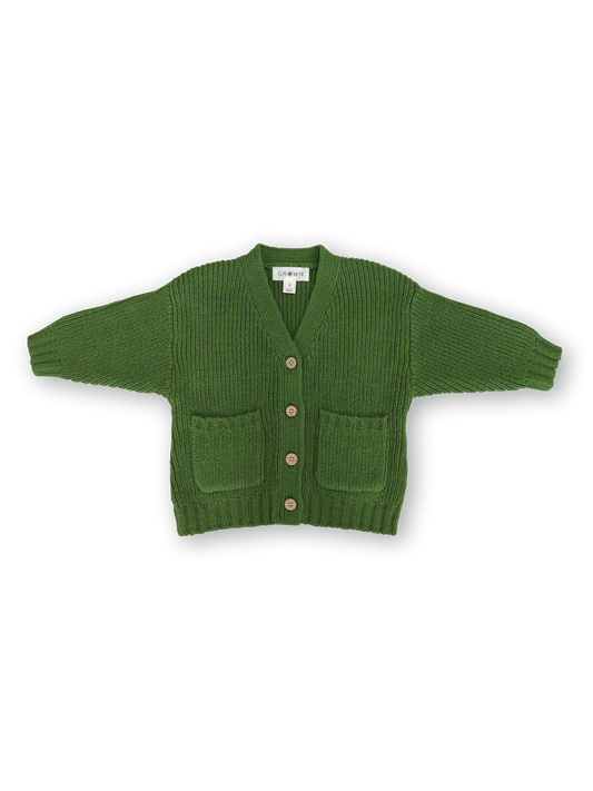 Grown - Pocket Cardigan - Verde