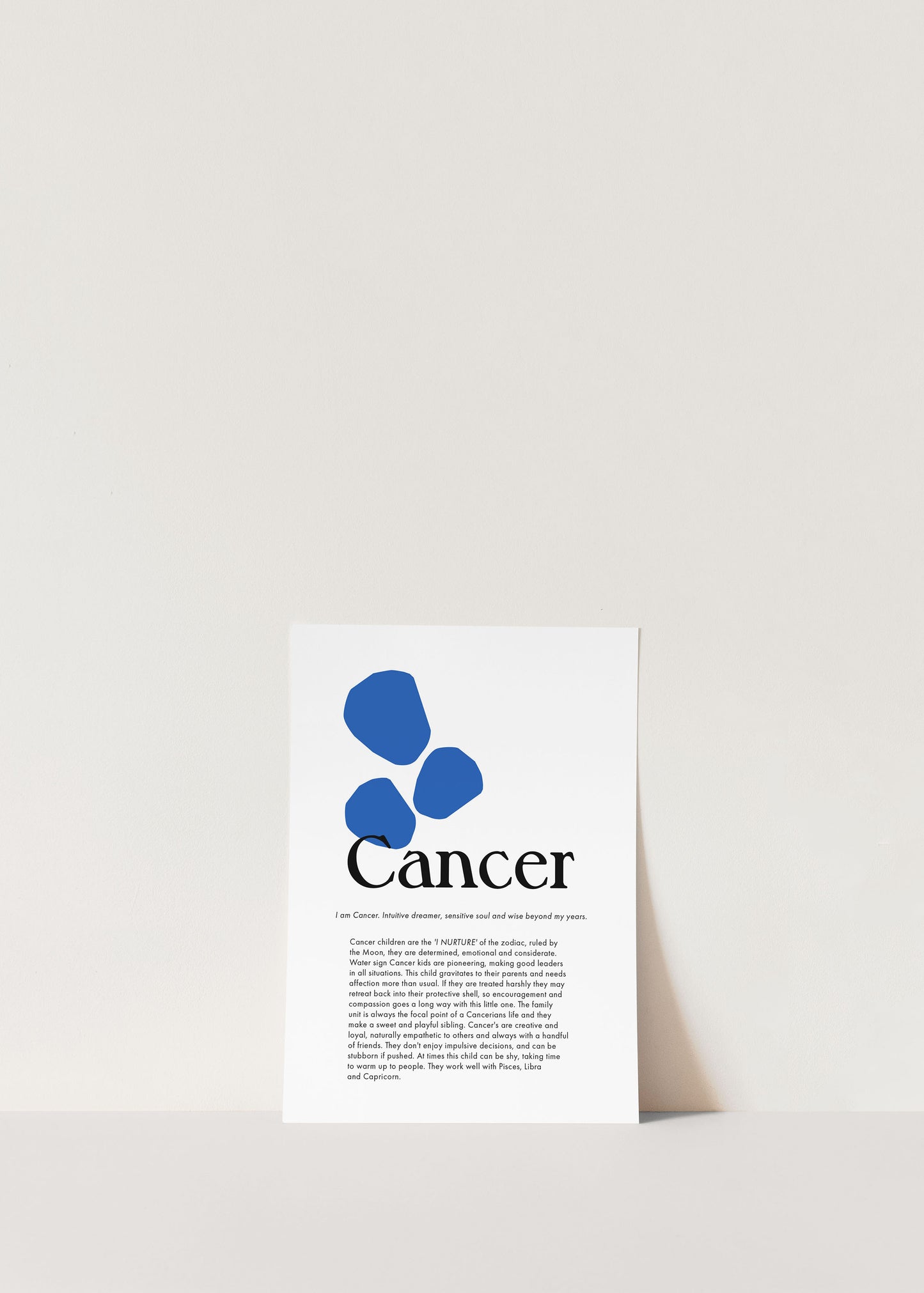 La Terre Press - Children's Zodiac Print - Cancer