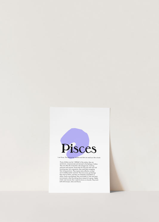 La Terre Press - Children's Zodiac Print - Pisces