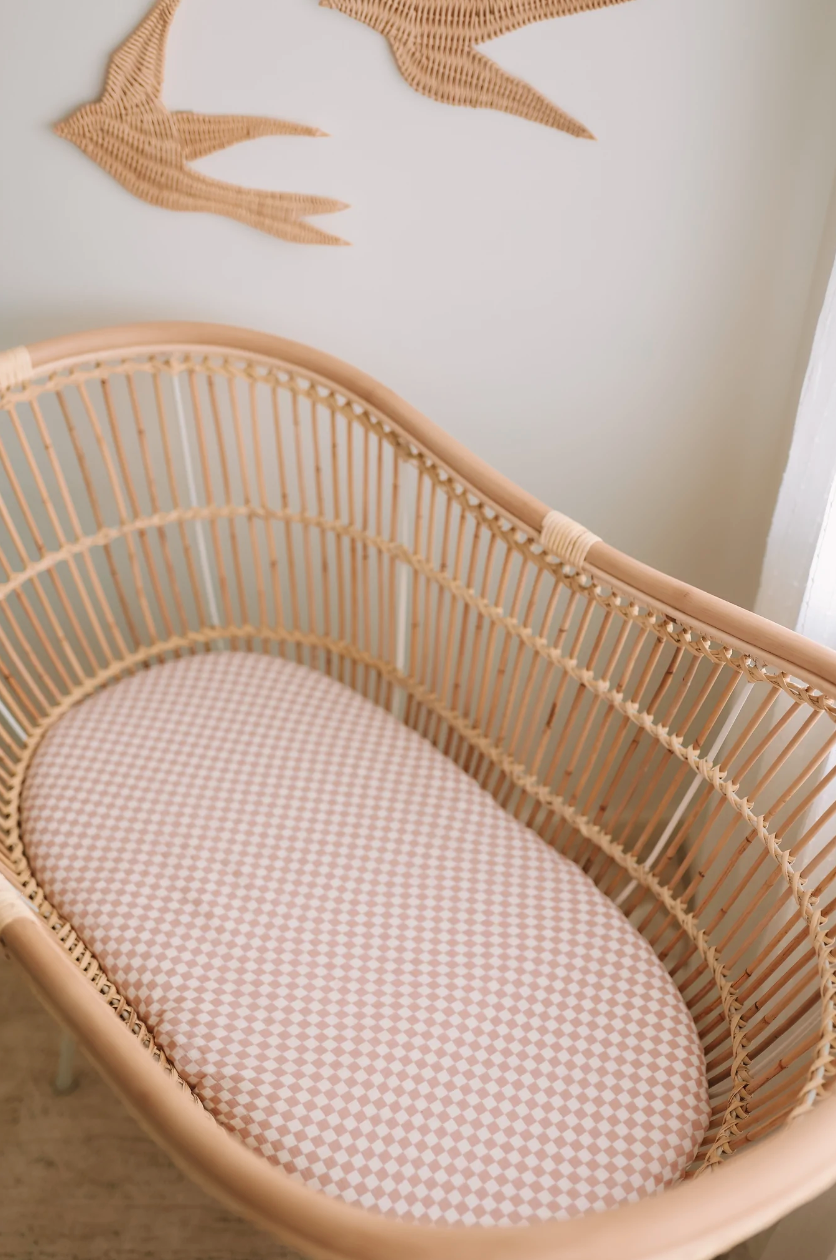 Go To Bed Muslin Sheet Rose Check Born West